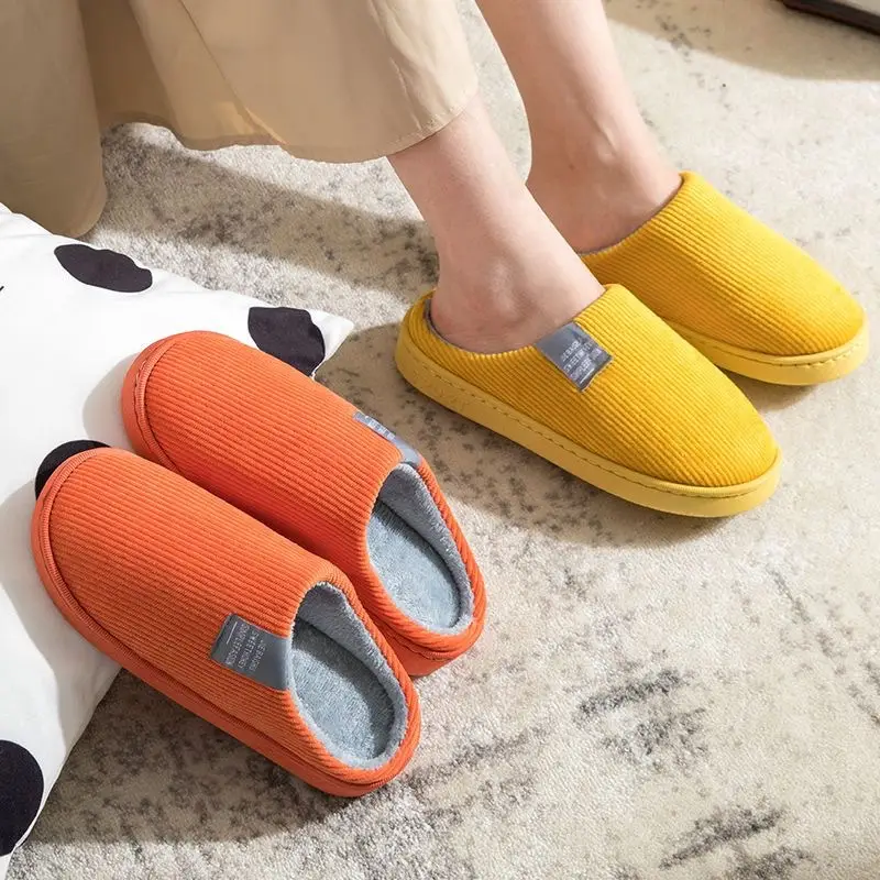 Cotton Slippers for Men and Women, Indoor Maternity Plush Warm Non-Slip Soft-Soled Couple Slippers, In-Stock for Winter Home Use - Image 15