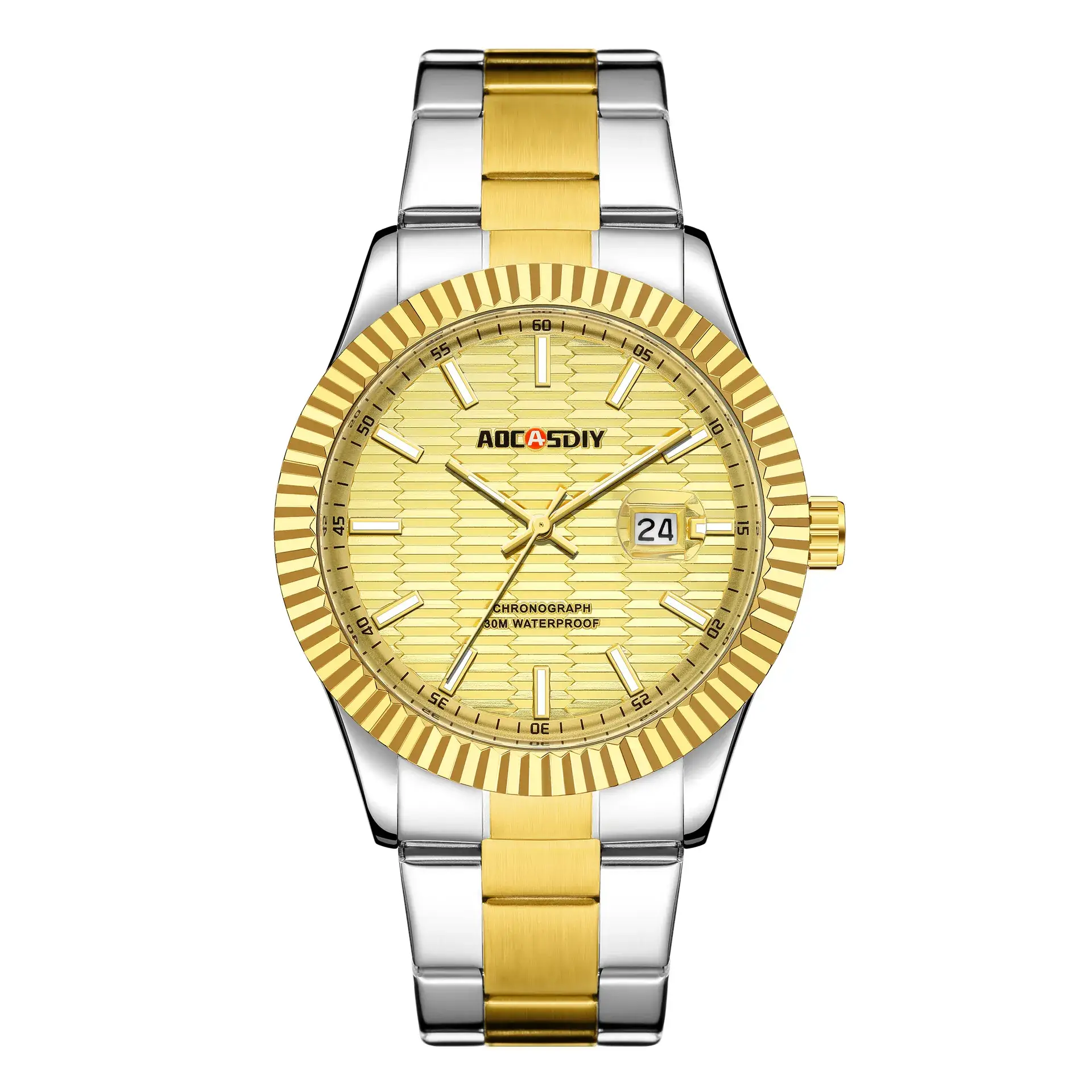 Men's Classic Steel Belt Watch with Blue Dial & Quartz Movement - Image 2
