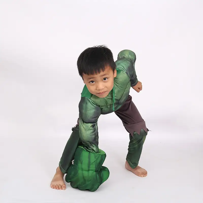 Halloween Cosplay Costume Avengers Iron Man Captain America Hulk Children's Muscle Luminous Gear — feature 5