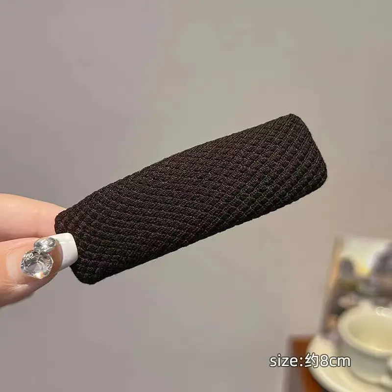 Brown Houndstooth Hairpin Clip for Women - Image 4