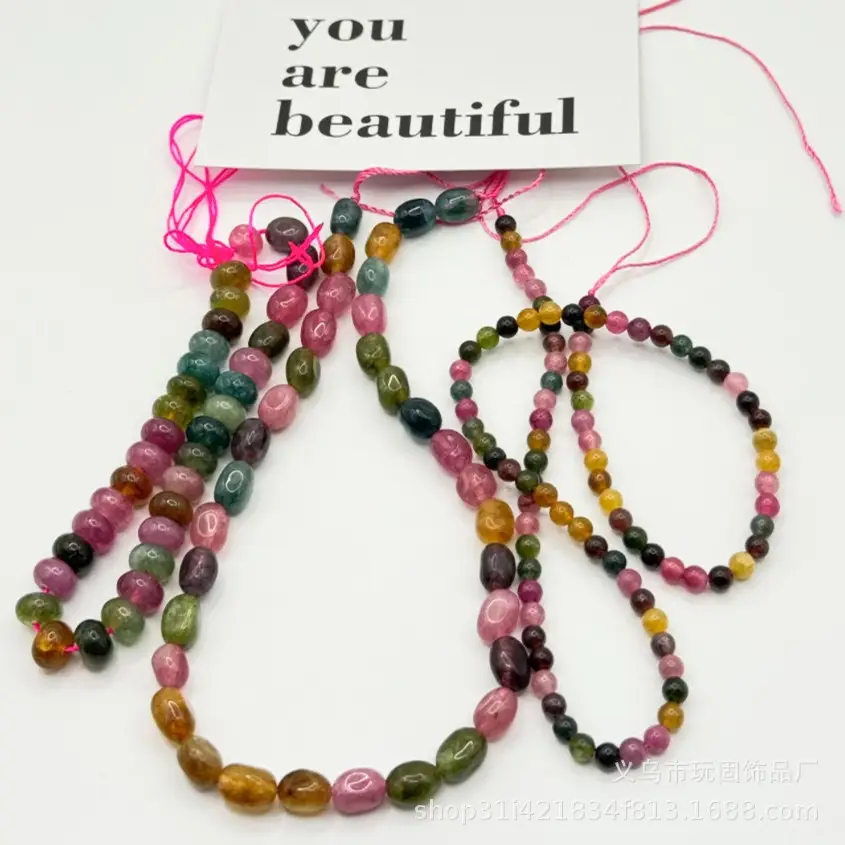 Natural Jade Tourmaline Bracelets Set of 4 - Image 6