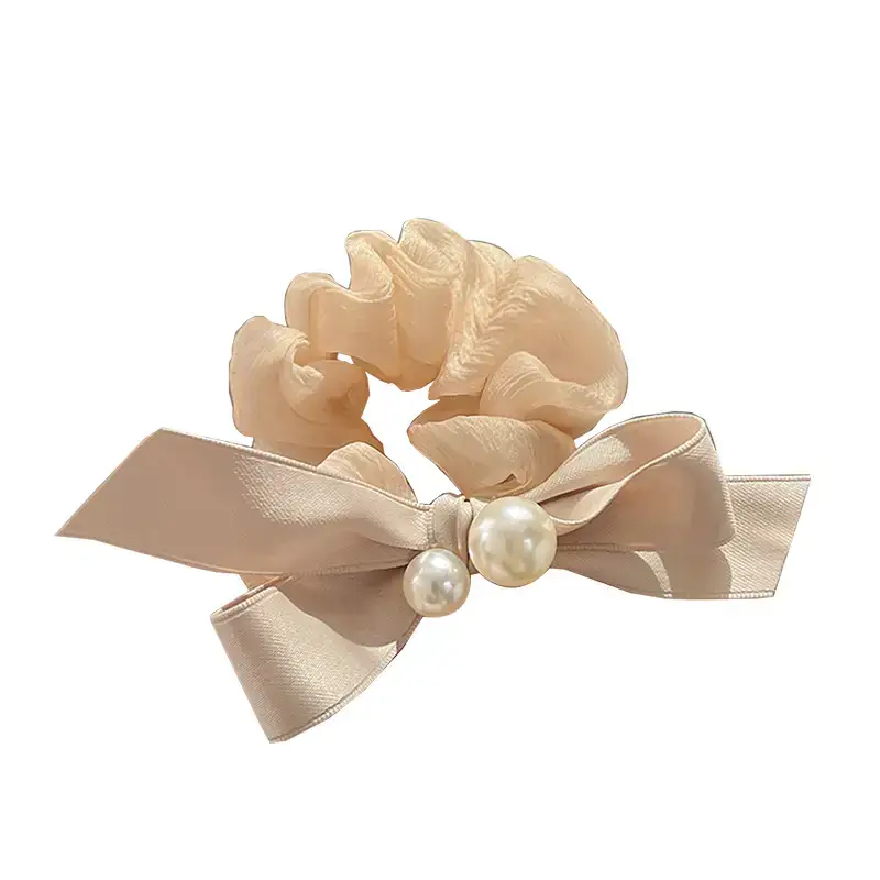 Pearl Bow Hair Band for Women's Hair Ties