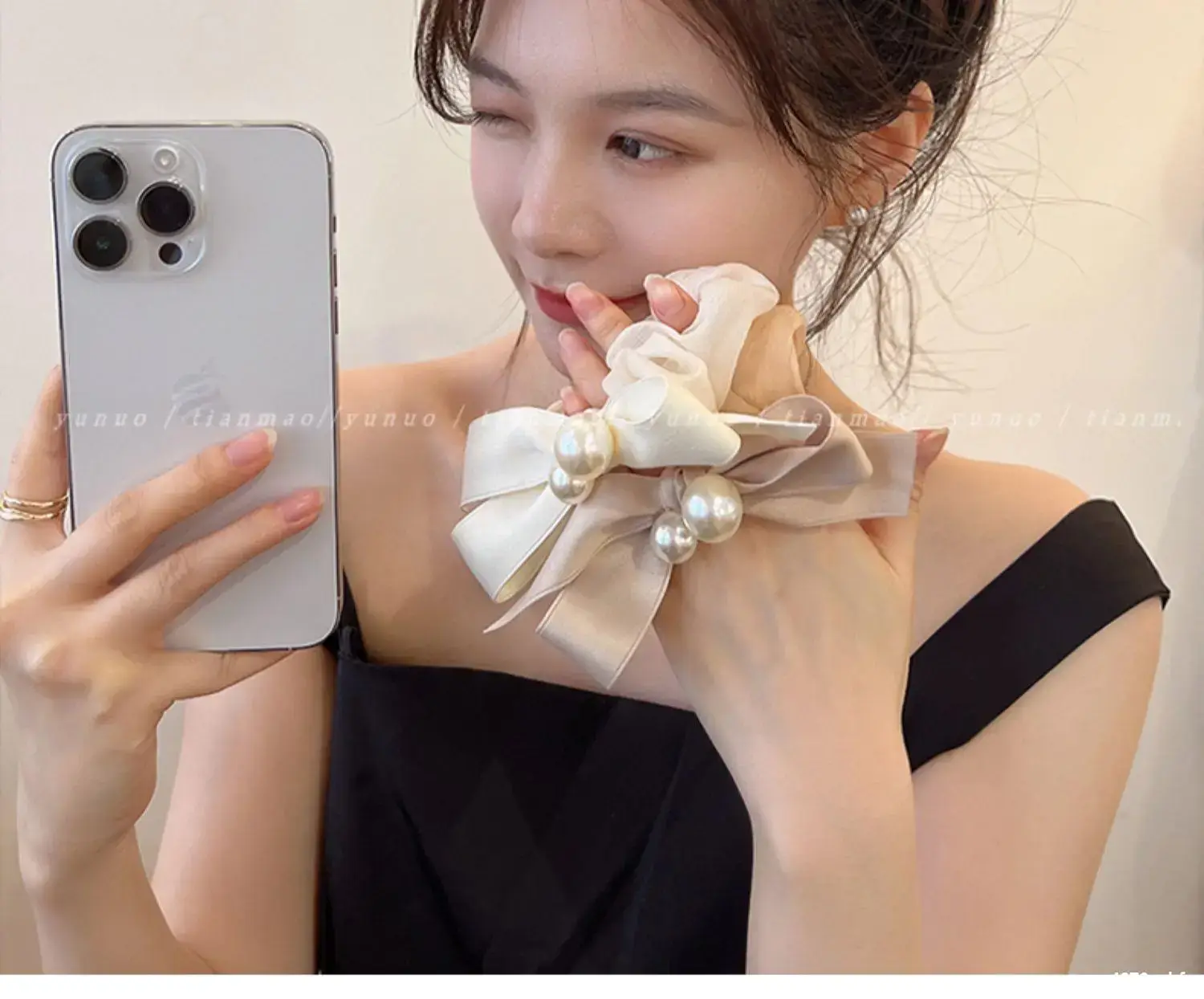 Pearl Bow Hair Band for Women's Hair Ties — feature 12