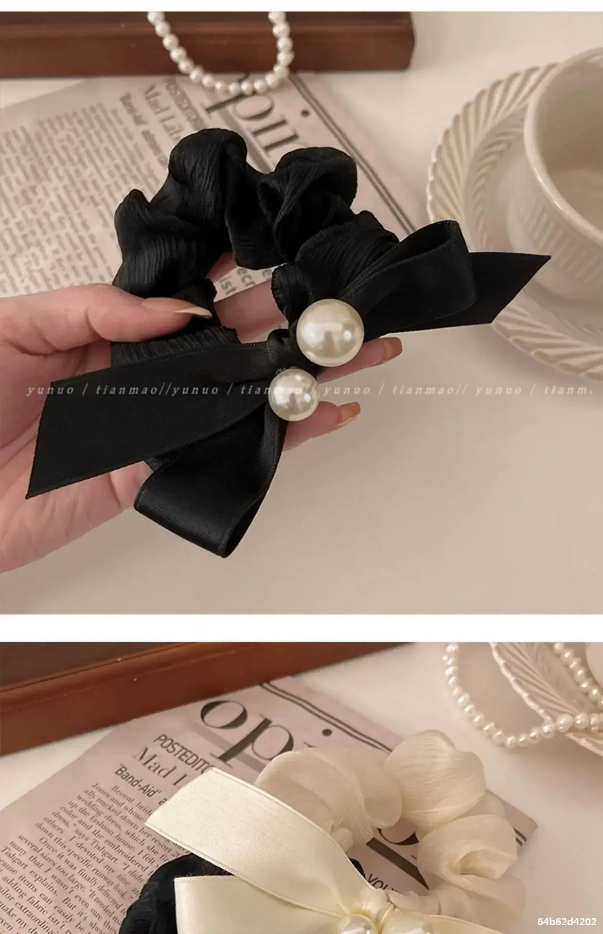 Pearl Bow Hair Band for Women's Hair Ties — feature 13