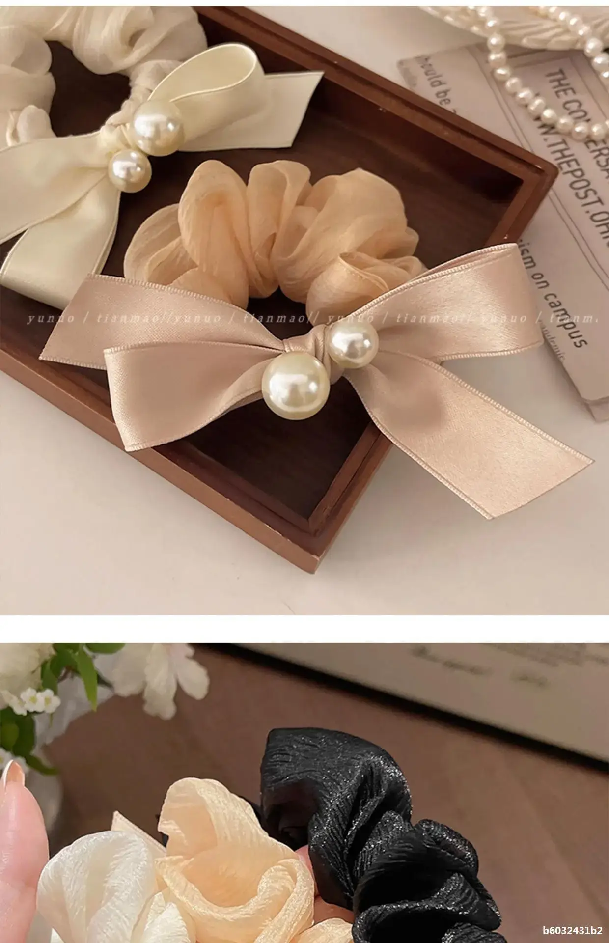 Pearl Bow Hair Band for Women's Hair Ties — feature 17