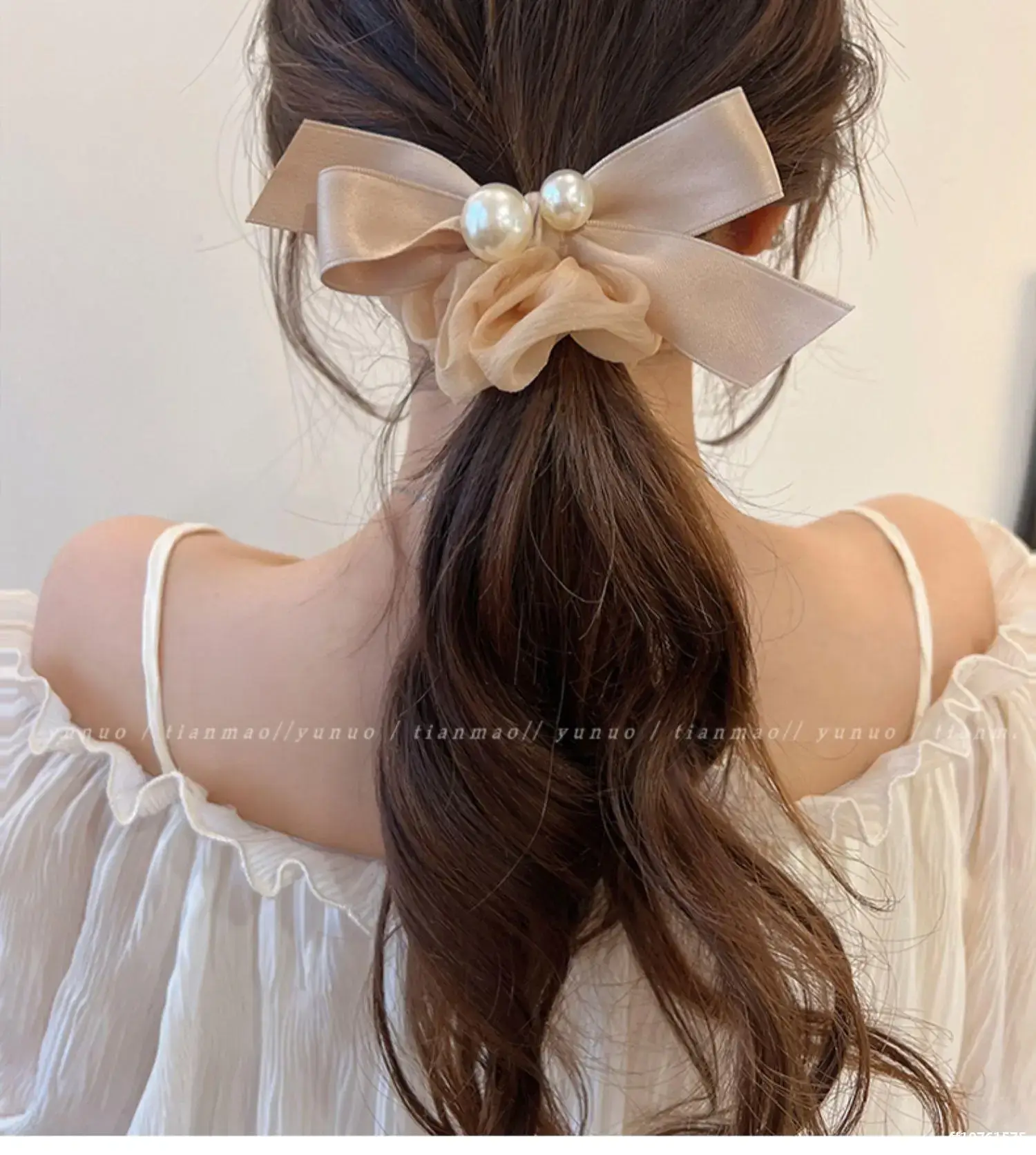 Pearl Bow Hair Band for Women's Hair Ties — feature 6