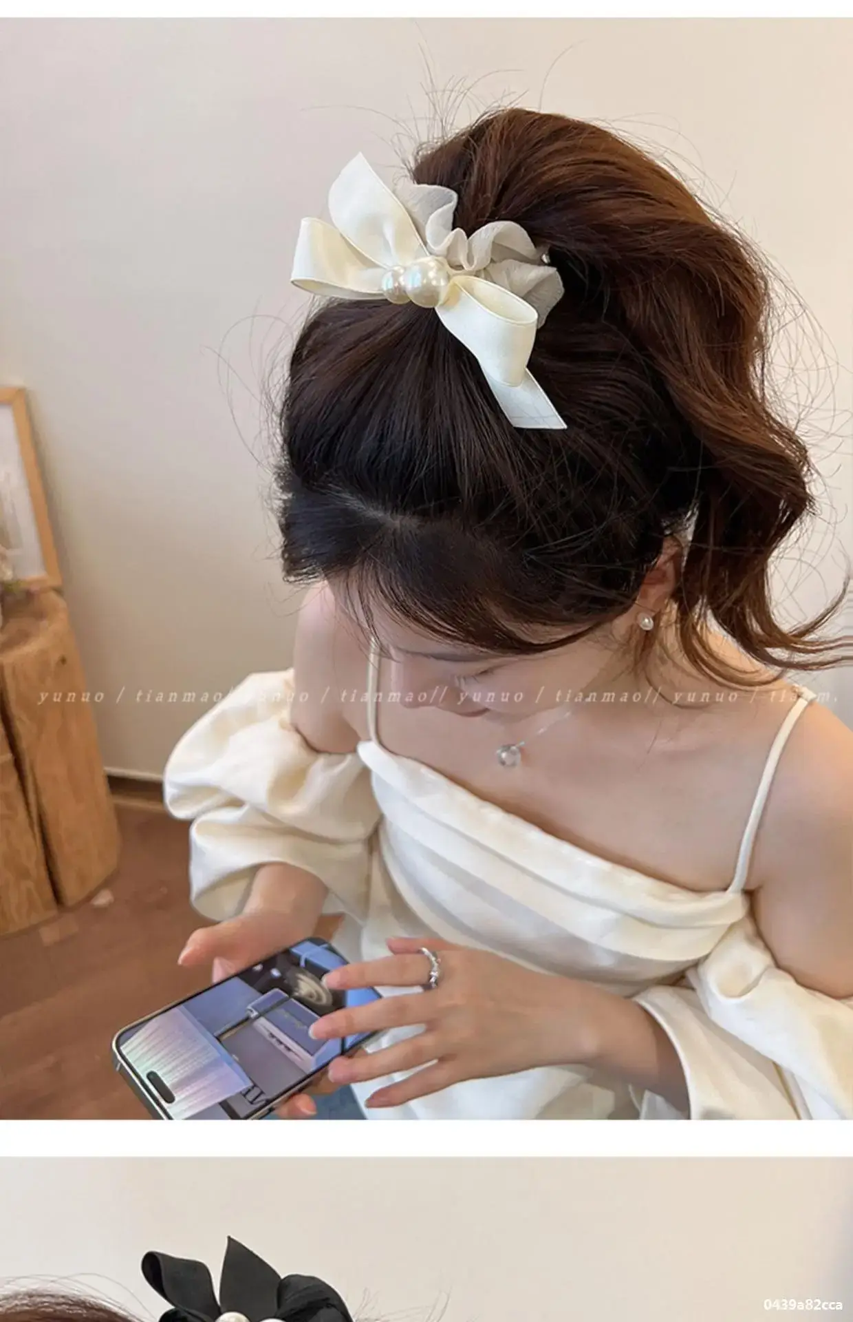 Pearl Bow Hair Band for Women's Hair Ties — feature 9