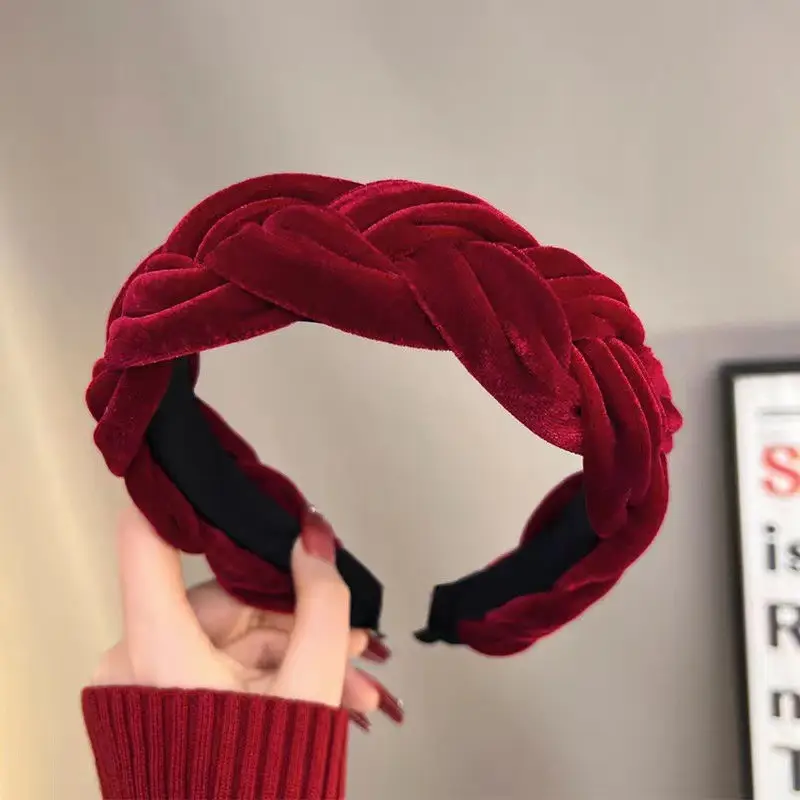 Christmas Red Pearl Hairpin Headband for Women