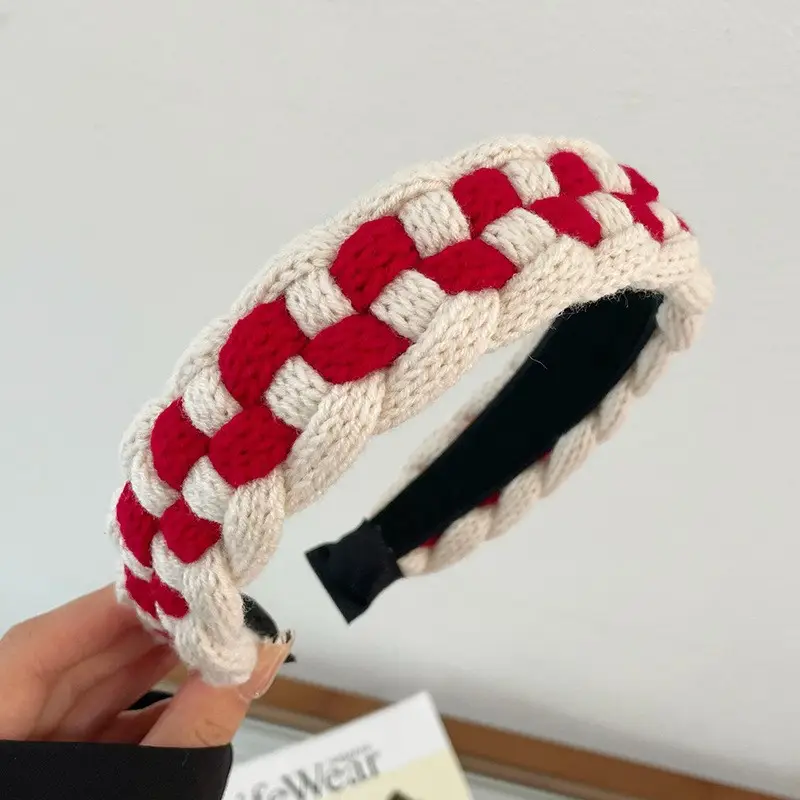 Christmas Red Pearl Hairpin Headband for Women
