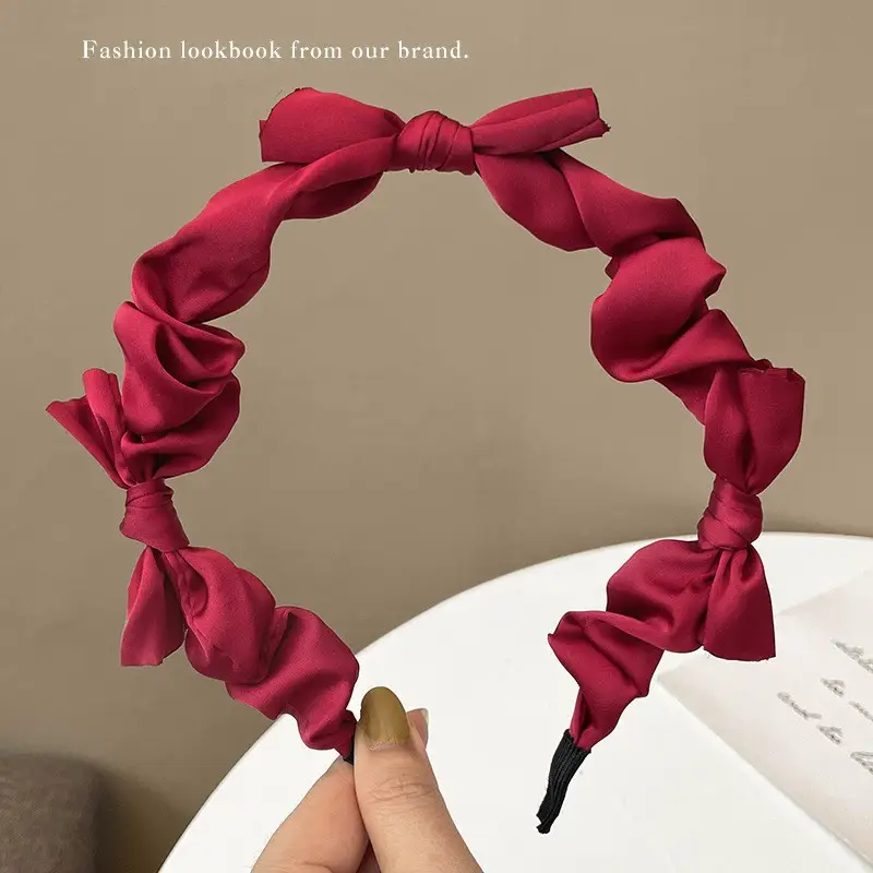 Christmas Red Pearl Hairpin Headband for Women