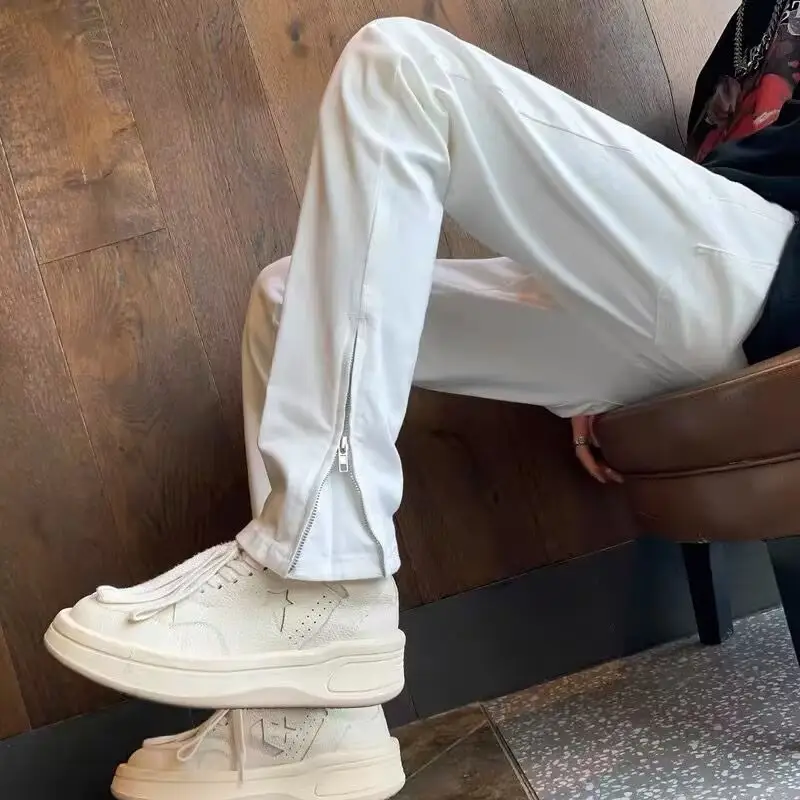White Slim Fit Men's Spring Autumn Jeans — feature 10