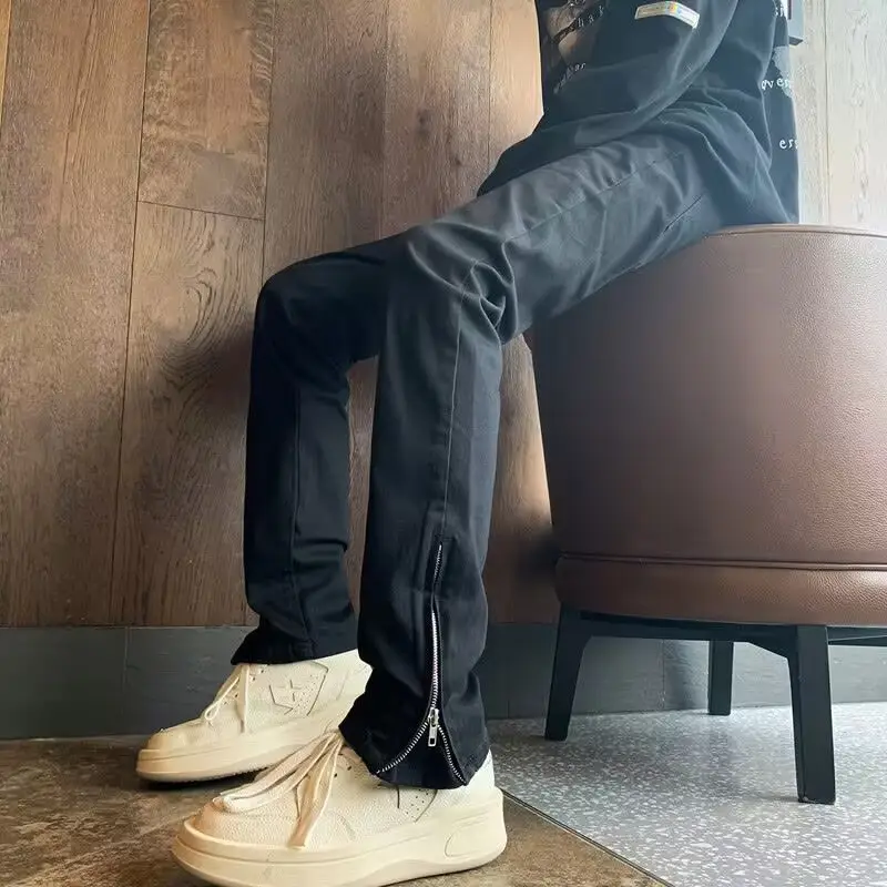 White Slim Fit Men's Spring Autumn Jeans — feature 9