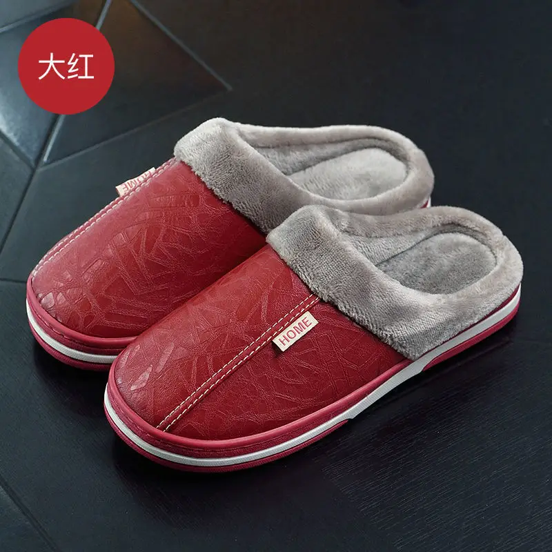 Ten Step Large Size Home Waterproof Cotton Slippers Men's Winter Home Indoor Warm Non-Slip Cotton Shoes Men's Autumn and Winter - Image 4