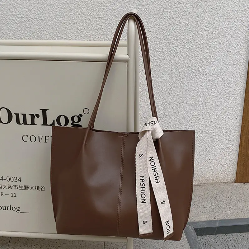 Soft Leather Large Capacity Shoulder Tote Bag 2024 - Image 2