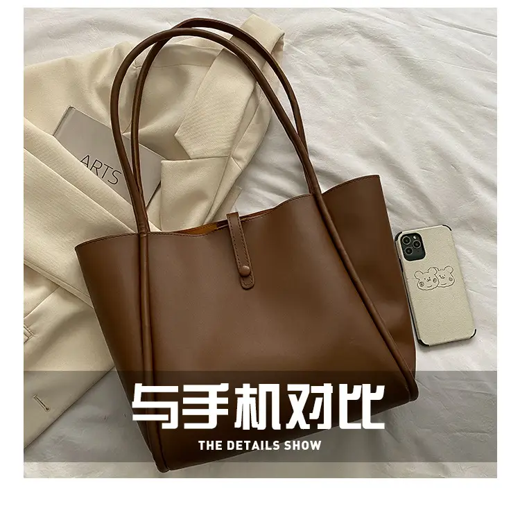 Korean Style Brown Tote Bag 2024 Women — feature 10