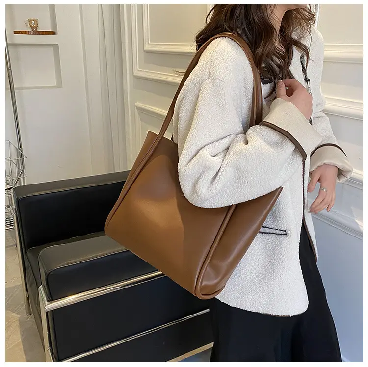 Korean Style Brown Tote Bag 2024 Women — feature 13