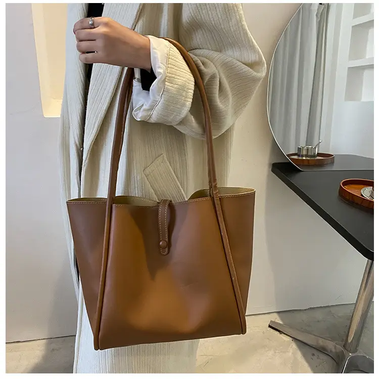Korean Style Brown Tote Bag 2024 Women — feature 16