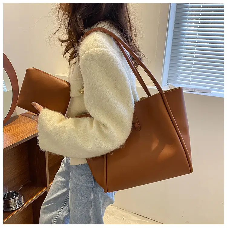 Korean Style Brown Tote Bag 2024 Women — feature 18