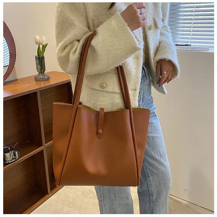 Korean Style Brown Tote Bag 2024 Women — feature 24