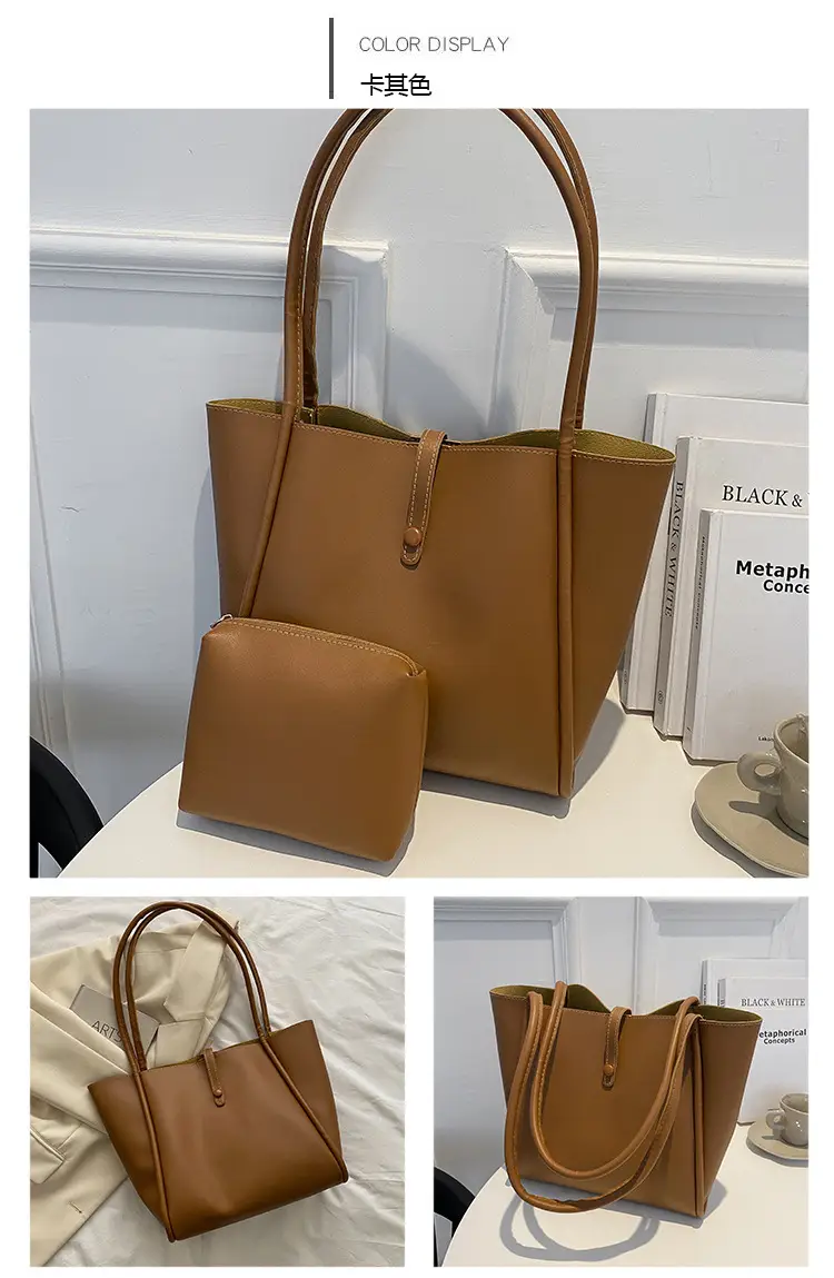 Korean Style Brown Tote Bag 2024 Women — feature 35