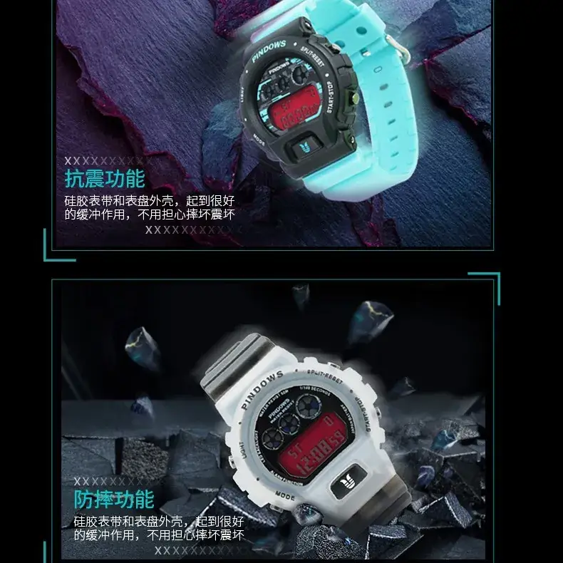 Waterproof LED Alarm Clock with Red Display - Image 12