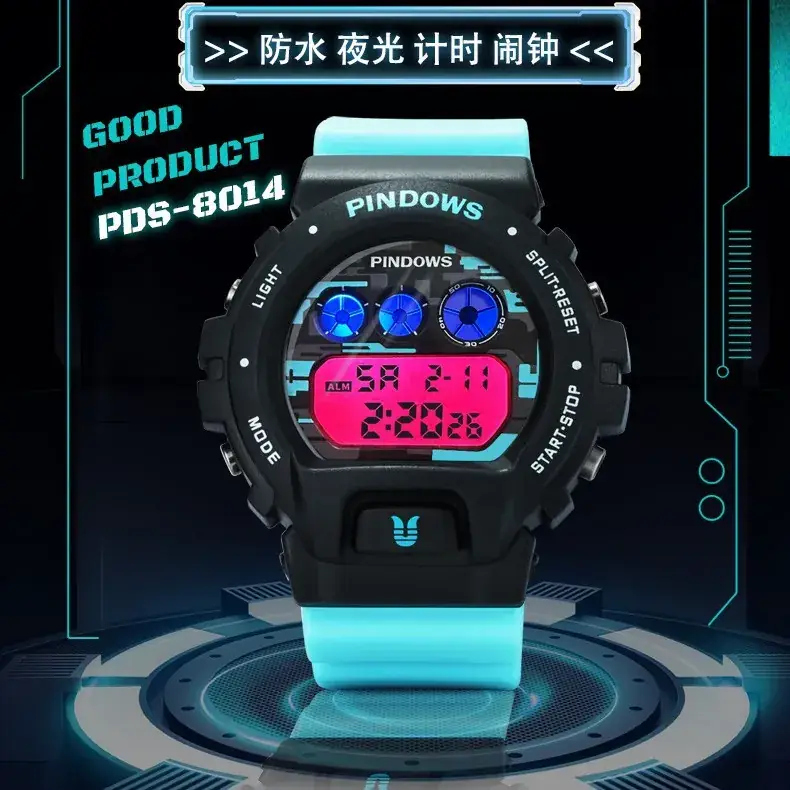 Waterproof LED Alarm Clock with Red Display - Image 13