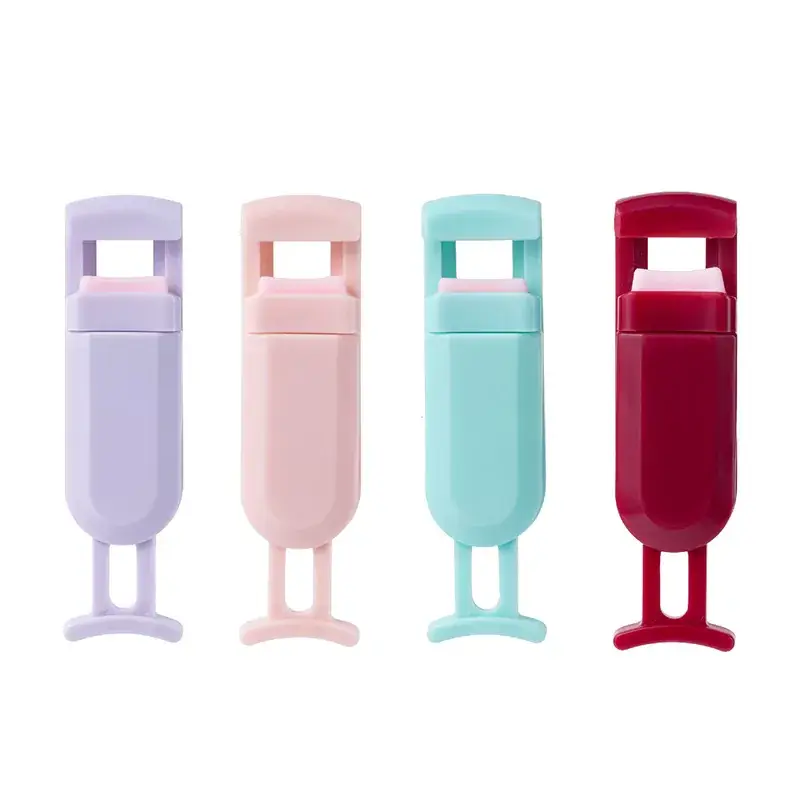 Mini Portable Eyelash Curler Silicone Strip Light Blue - Image 2