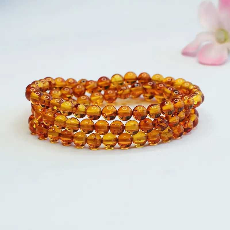 Guan Yu Natural Amber Multi-Circle Bracelet for Women — feature 6