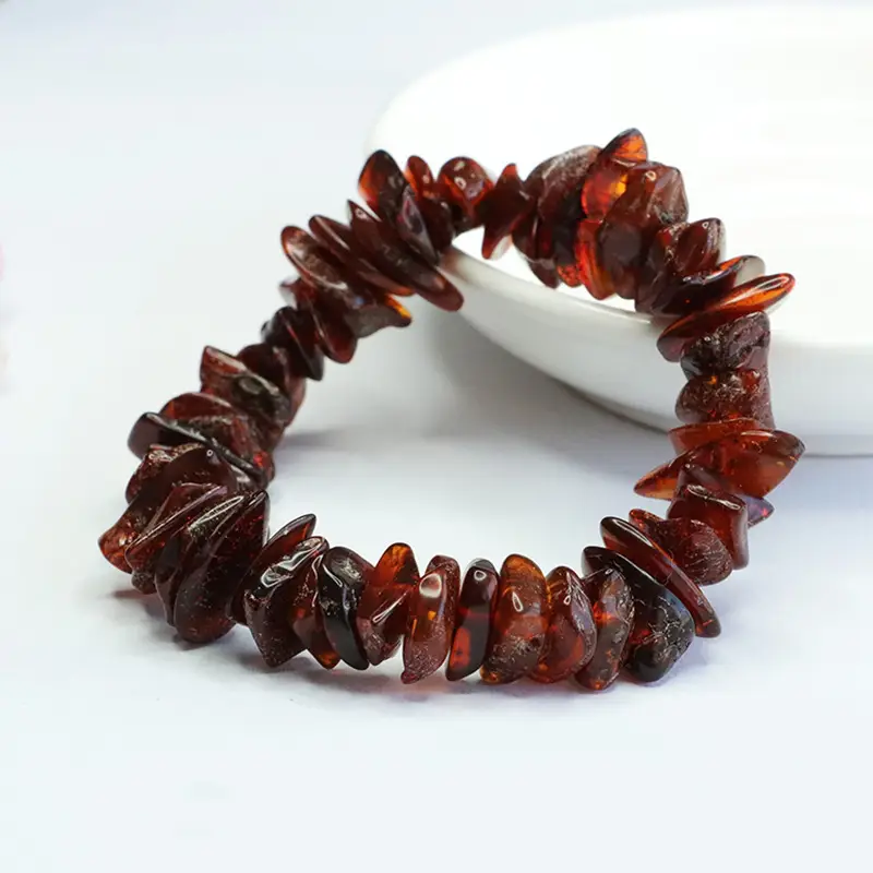 Natural Amber Irregular Shape Bracelet for Women - Image 4