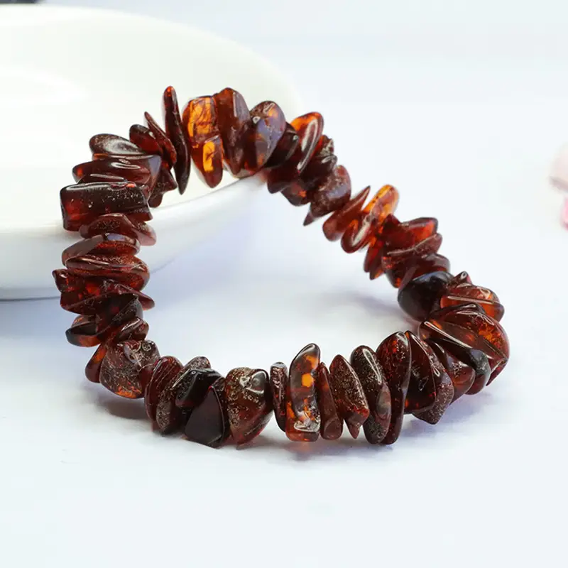 Natural Amber Irregular Shape Bracelet for Women - Image 5
