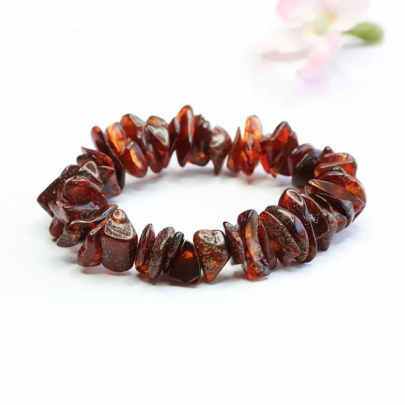Natural Amber Irregular Shape Bracelet for Women — feature 6