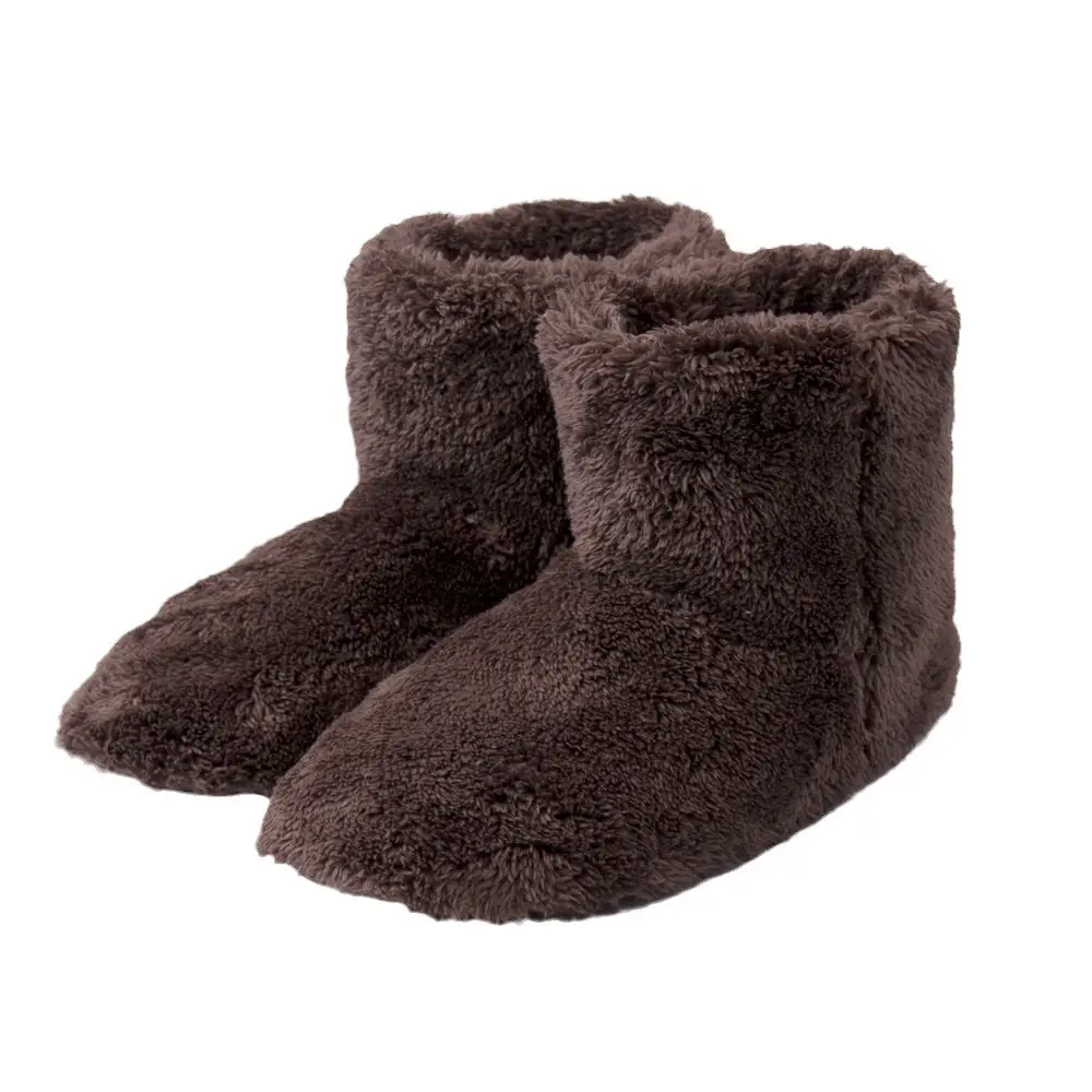 New autumn and winter couple Japanese High Boots bag heel confinement shoes coral velvet indoor boots home cotton shoes warm boots - Image 15