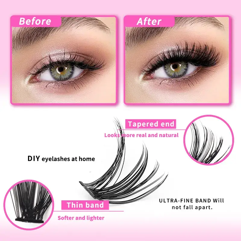 False Eyelashes 30D 40D 50D Mixed Single Cluster 640 - Image 21