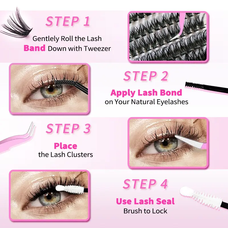 False Eyelashes 30D 40D 50D Mixed Single Cluster 640 — feature 6