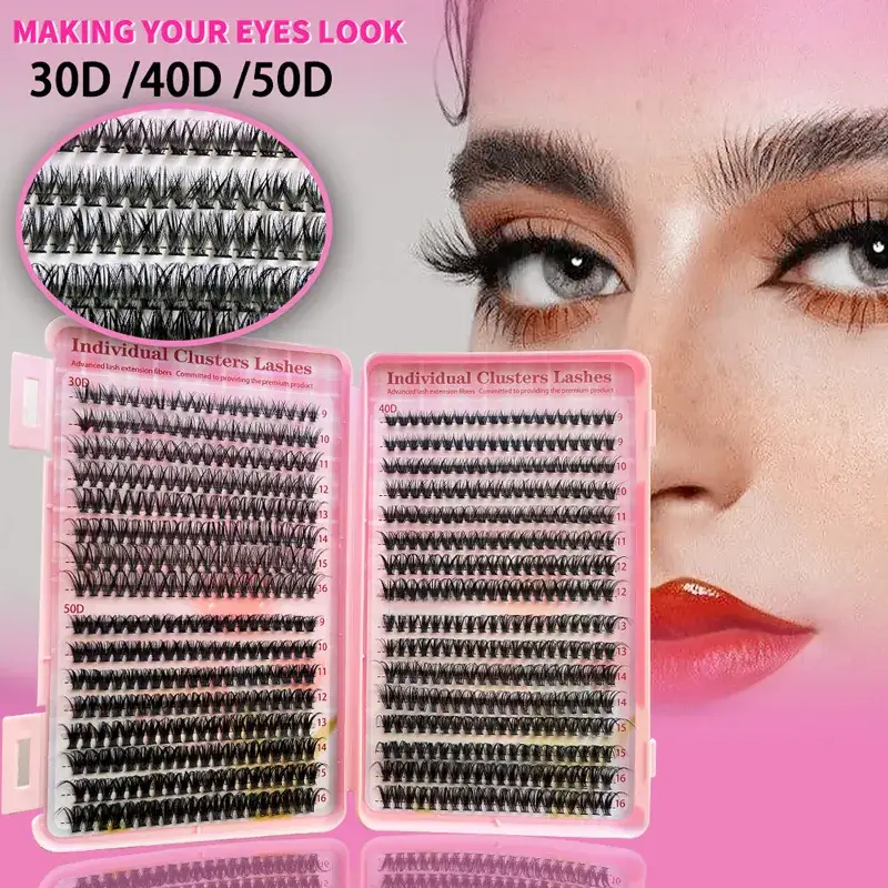 False Eyelashes 30D 40D 50D Mixed Single Cluster 640 - Image 11