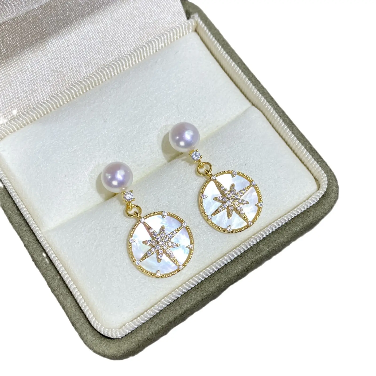 French Sweet Earrings with Pearl Drop for Women - Image 6