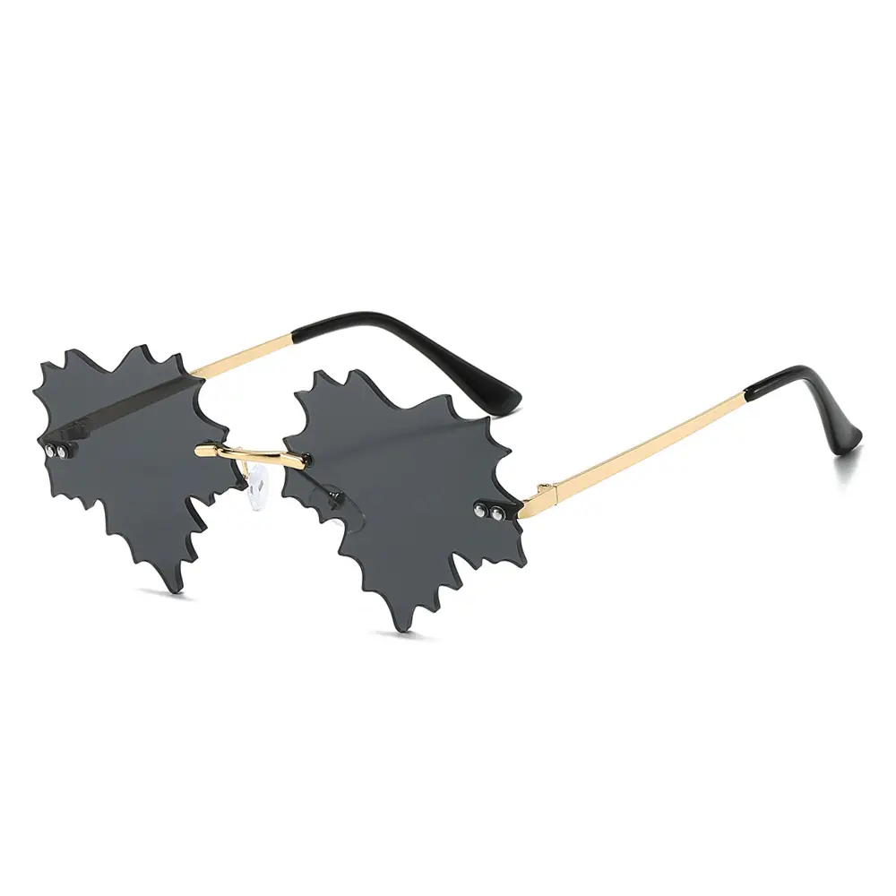 Leaf Quirk Sunglasses Green European Style - Image 14