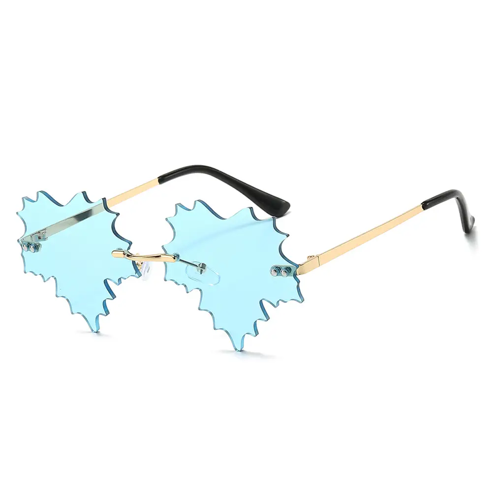 Leaf Quirk Sunglasses Green European Style - Image 4