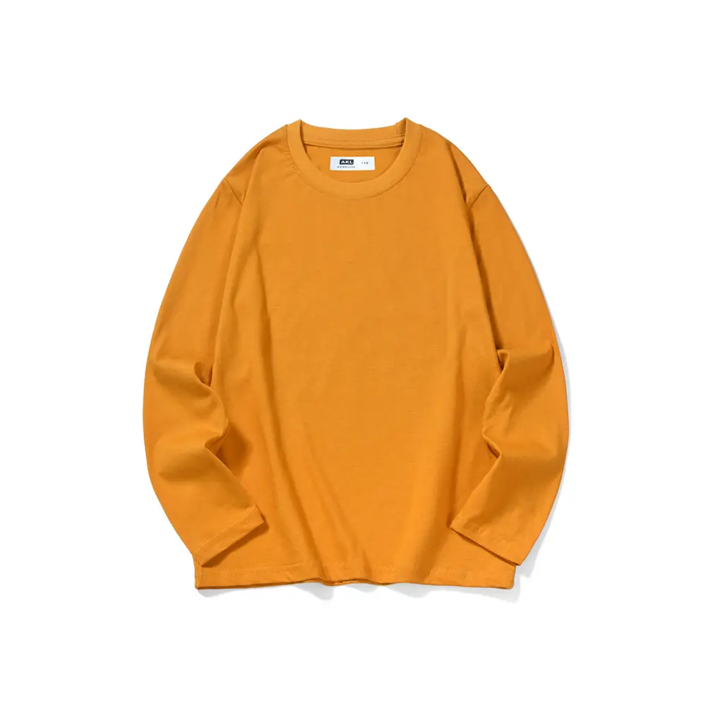 Kids Long Sleeve Cotton T-Shirt Navy Blue - Image 12