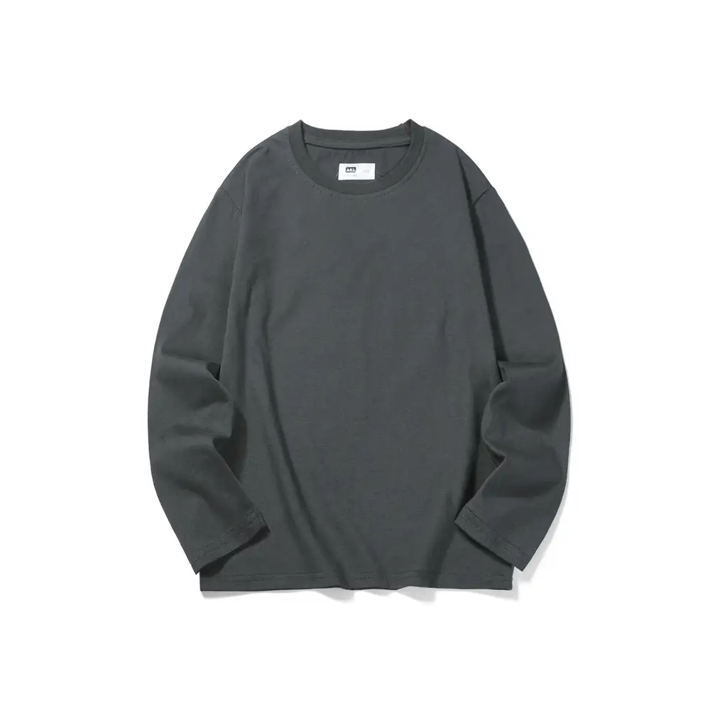 Kids Long Sleeve Cotton T-Shirt Navy Blue - Image 7