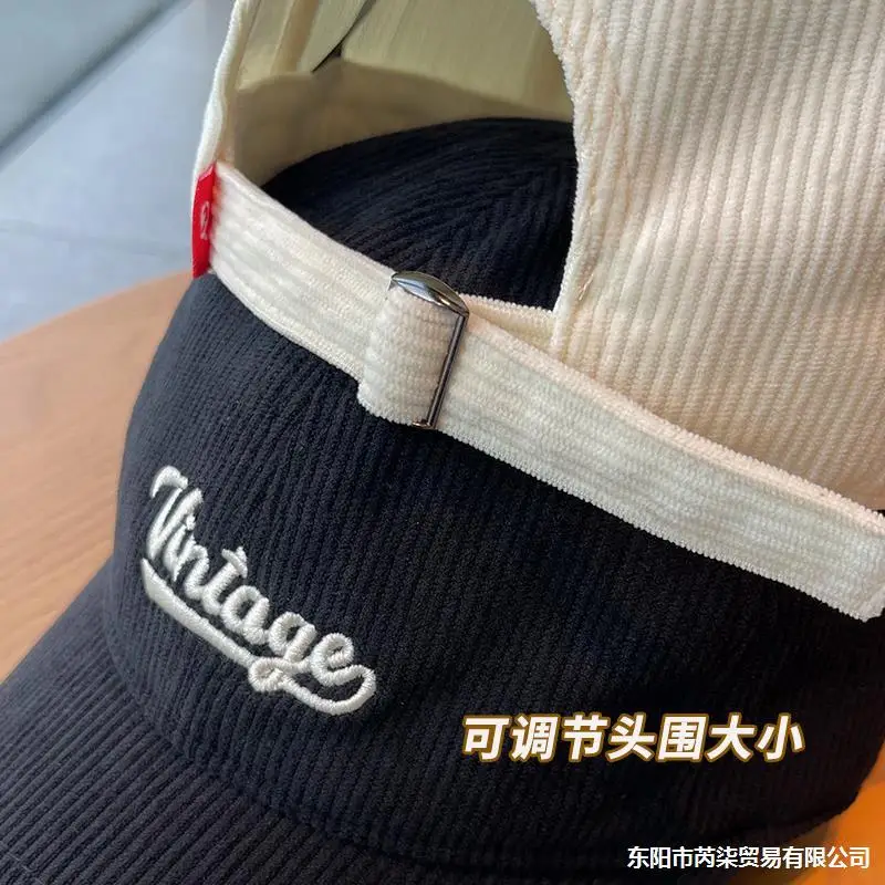 Brown Corduroy Baseball Cap for Women Winter 2023 - Image 10
