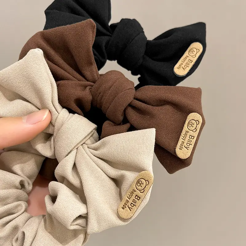 Bear Logo Brown Hair Scrunchie for Women - Image 6