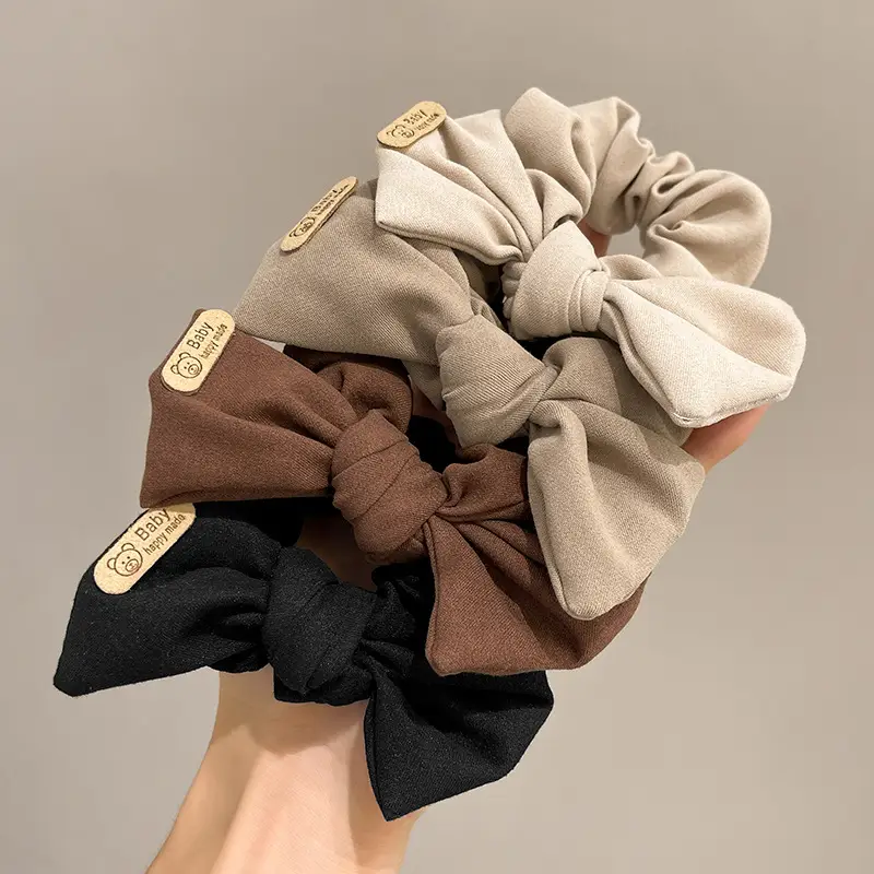 Bear Logo Brown Hair Scrunchie for Women - Image 7
