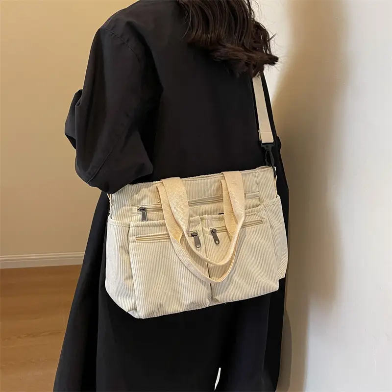 Large Capacity Corduroy Women's Shoulder Crossbody Bag - Image 6
