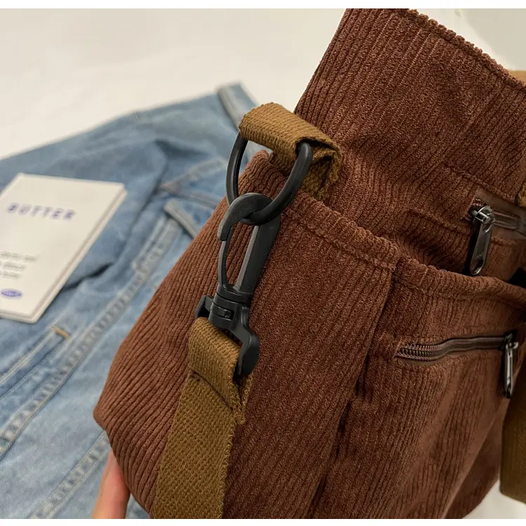 Large Capacity Corduroy Women's Shoulder Crossbody Bag — feature 102