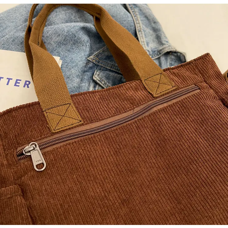 Large Capacity Corduroy Women's Shoulder Crossbody Bag — feature 106