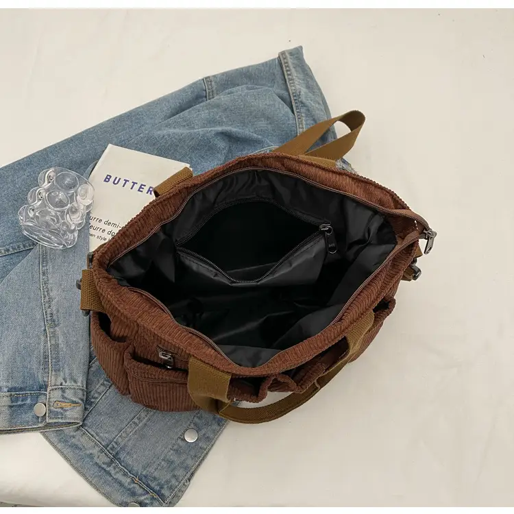 Large Capacity Corduroy Women's Shoulder Crossbody Bag — feature 108