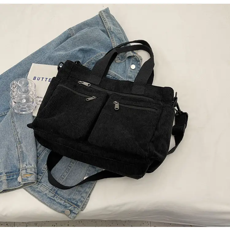 Large Capacity Corduroy Women's Shoulder Crossbody Bag — feature 110
