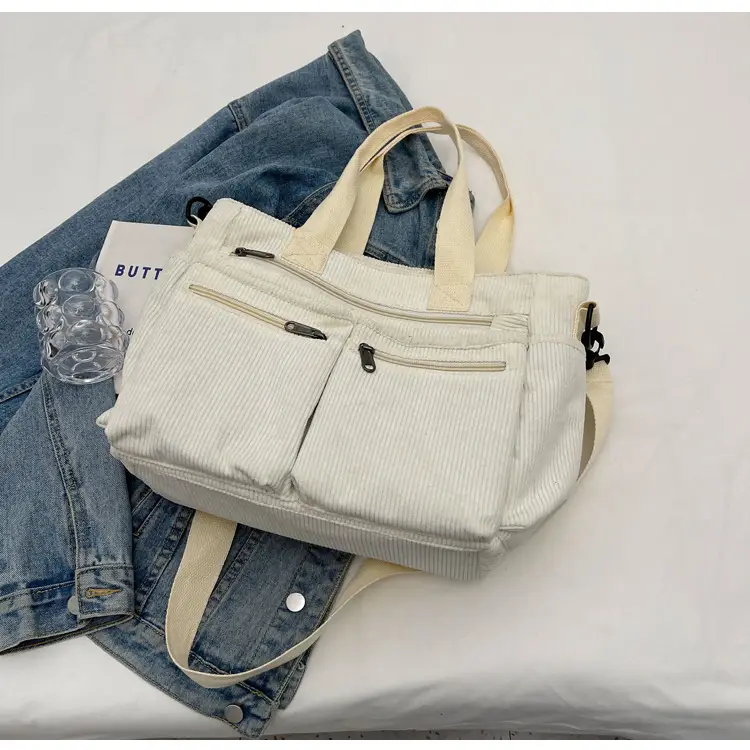 Large Capacity Corduroy Women's Shoulder Crossbody Bag — feature 111