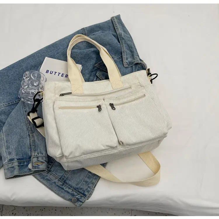 Large Capacity Corduroy Women's Shoulder Crossbody Bag — feature 112